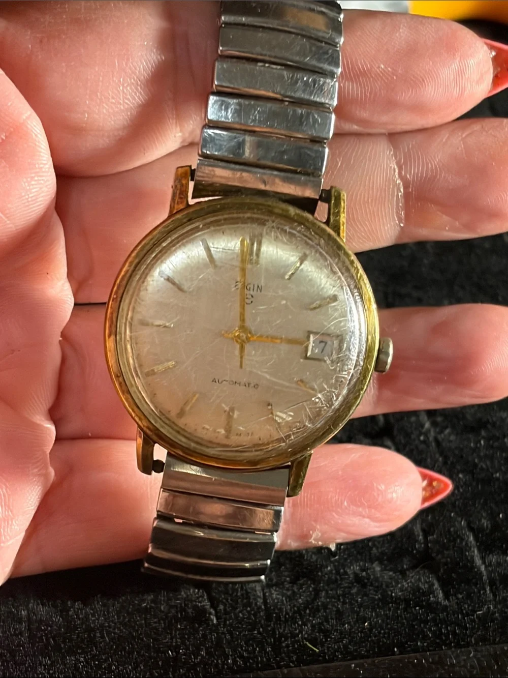 Vintage Elgin men’s wind up watch Gold-Tone